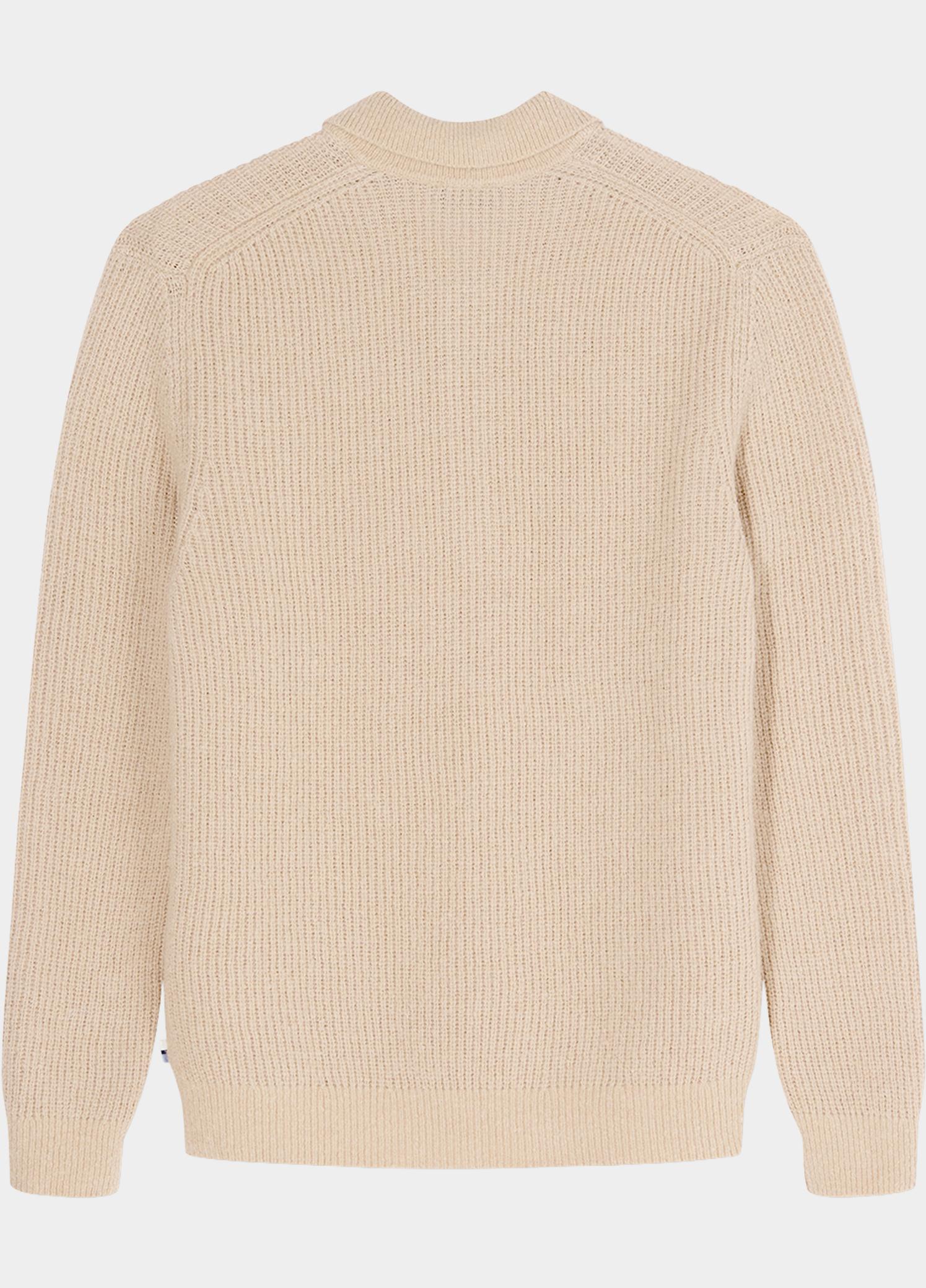 Olymp Half Zip Beige Long sleeve polo Strick 531224/20