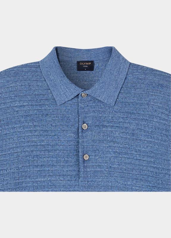 Olymp Polo lange mouwen heren Blauw  532584/13