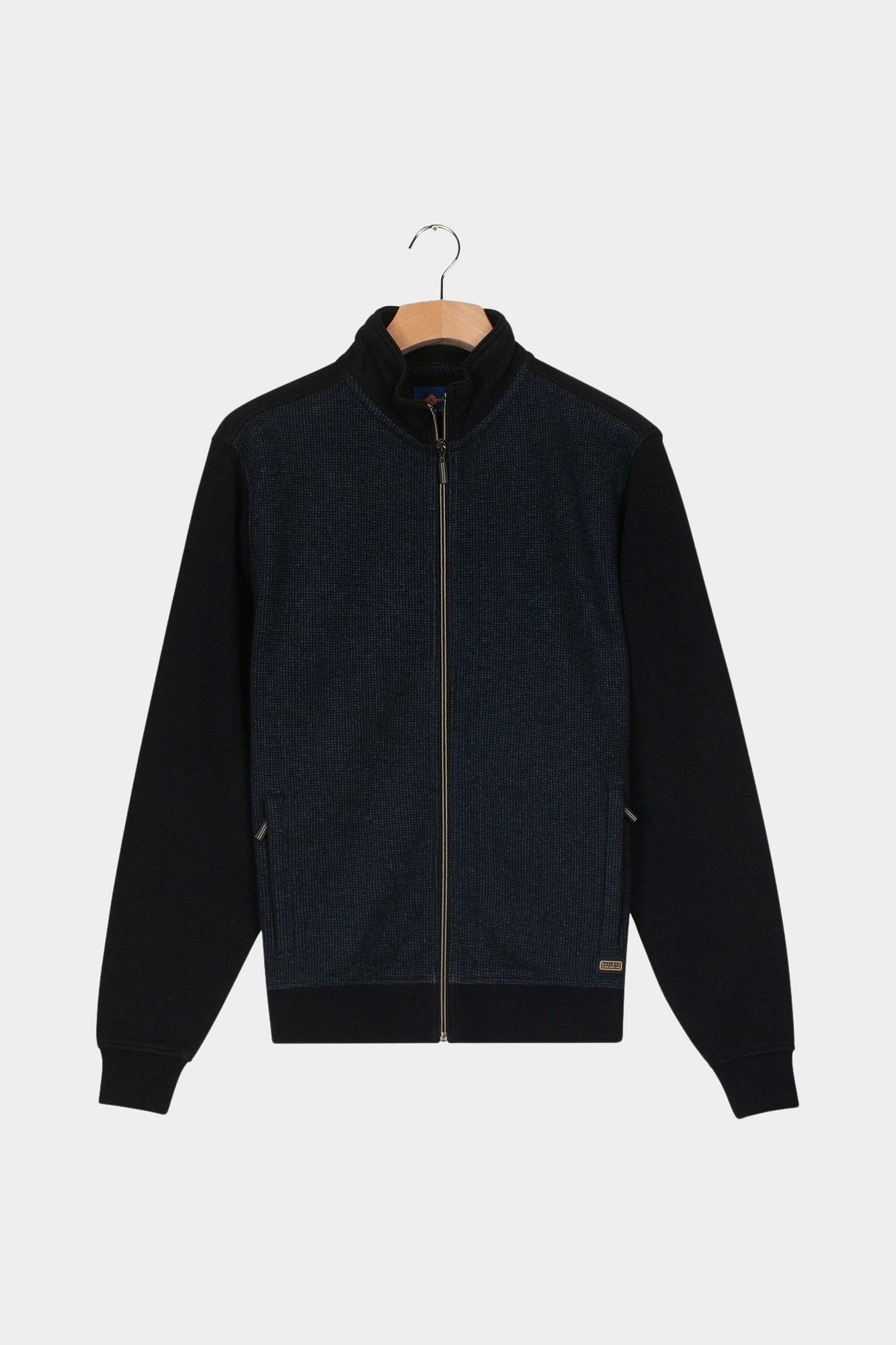 Baileys Vest Blauw Sweat Cardigan Zip  2-tone Ja 522250/60