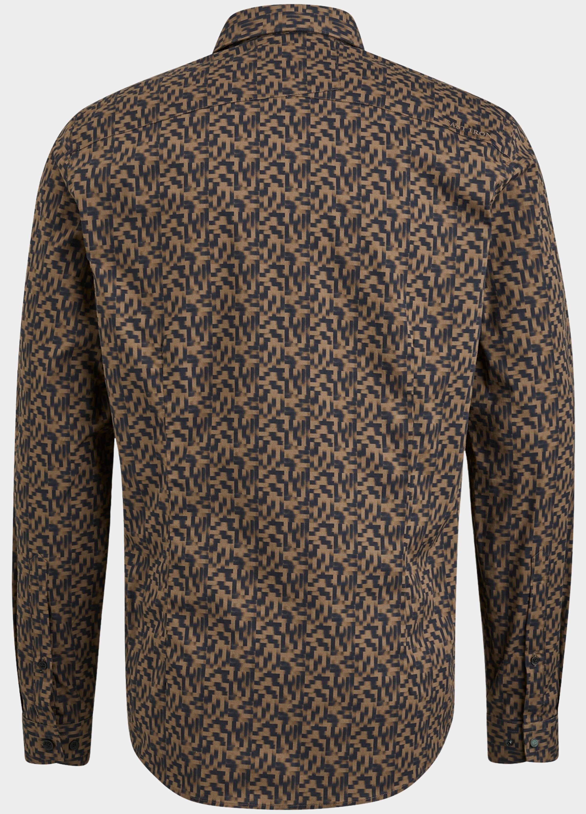 Cast Iron Casual hemd lange mouw Bruin Long Sleeve Shirt Print On Po CSI2309228/8076
