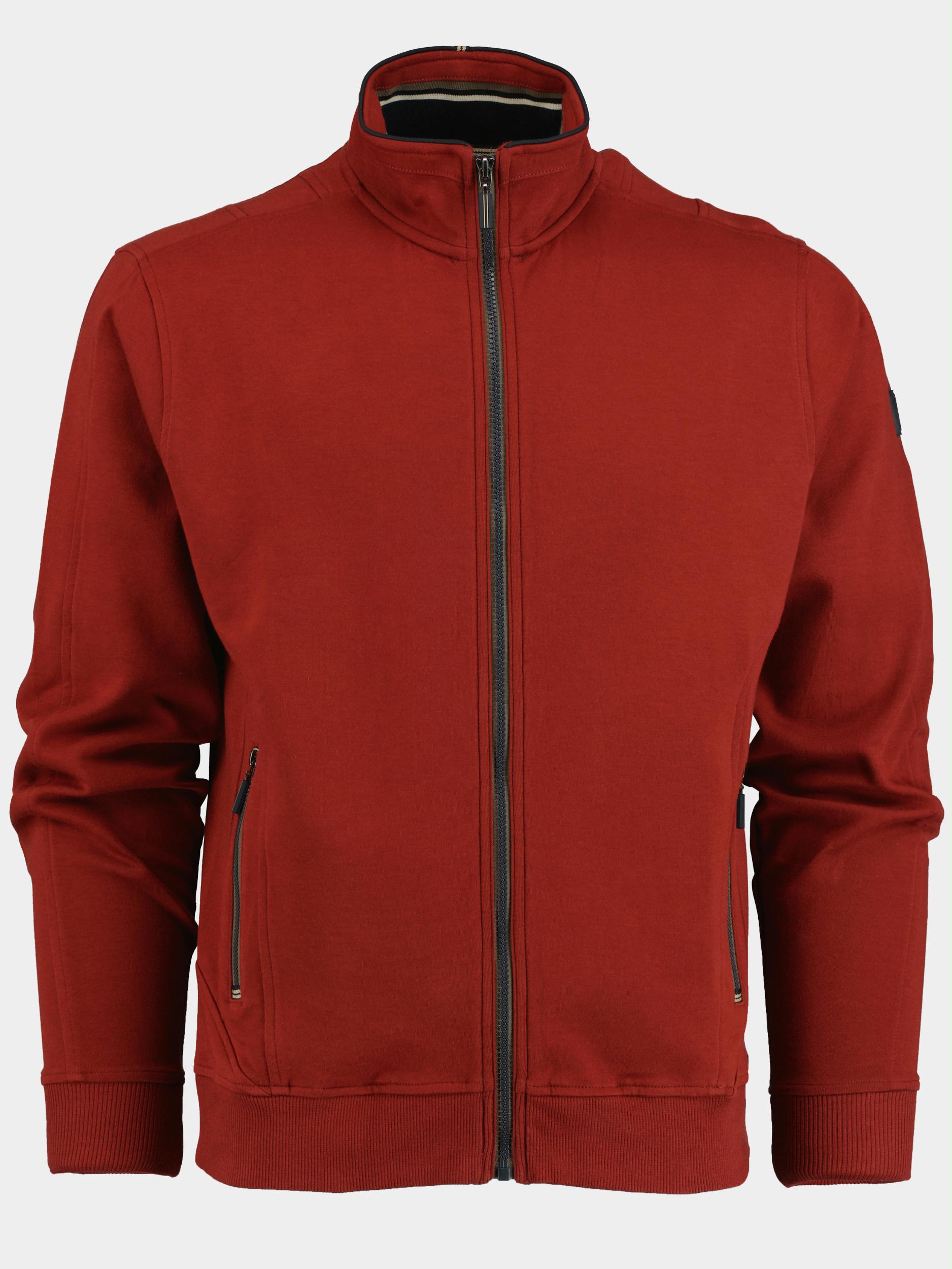 Baileys Vest Rood Sweat cardigan zip 222244/167