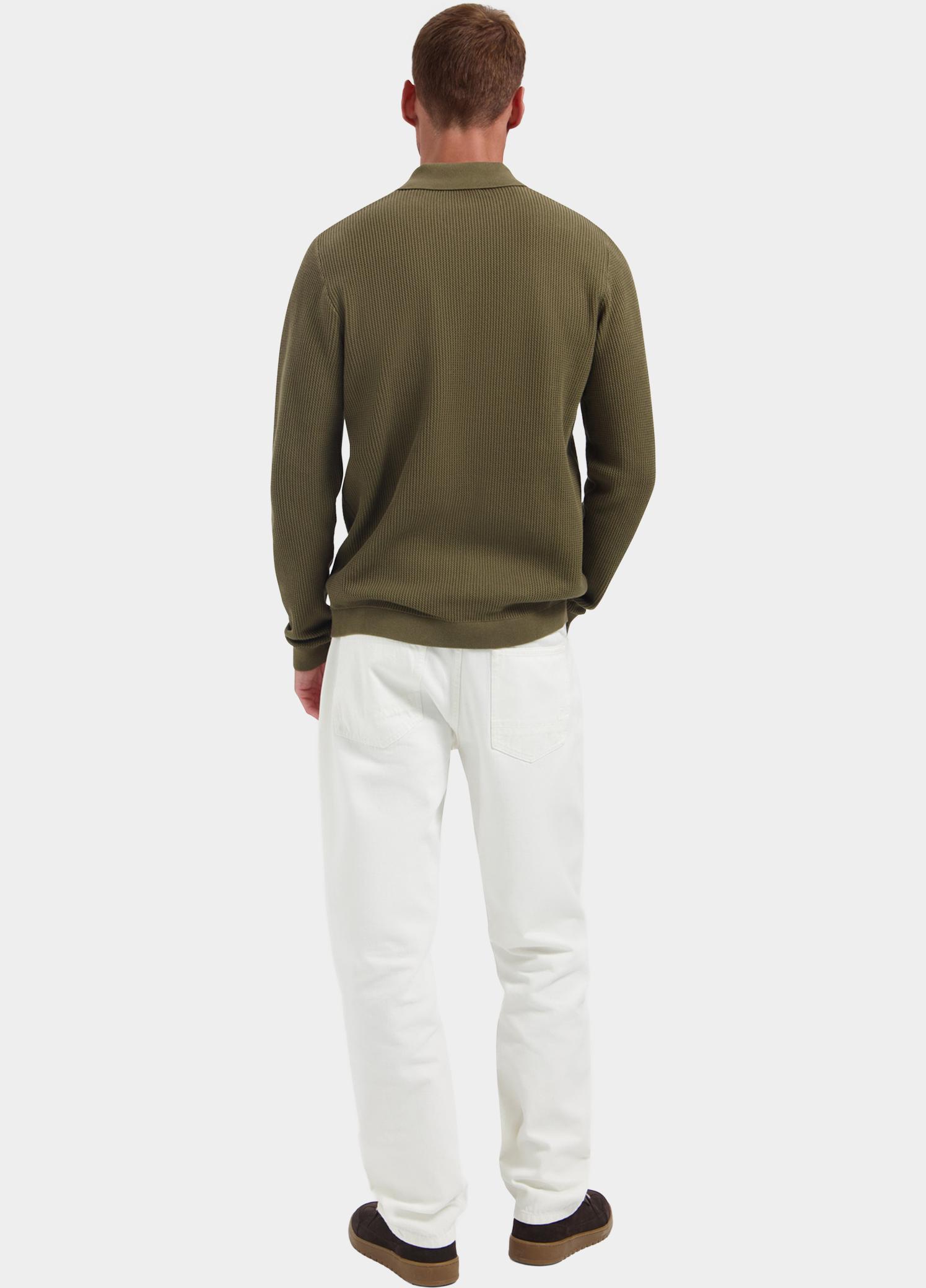 Dstrezzed Polo lange mouwen heren Grijs Kostas Zip 406054/836
