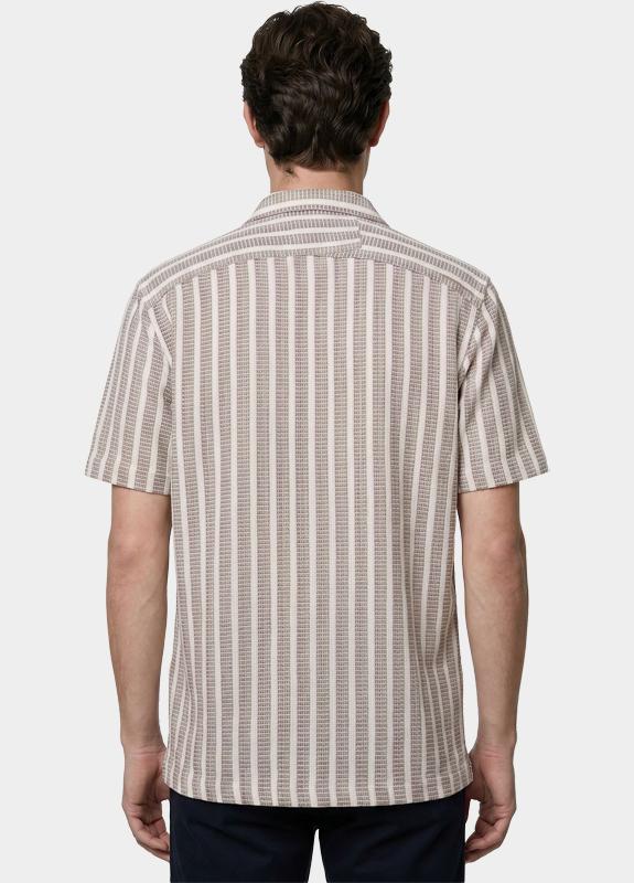 Cast Iron Casual hemd korte mouw Beige Short Sleeve Shirt Stripe new CSIS2605282/7014