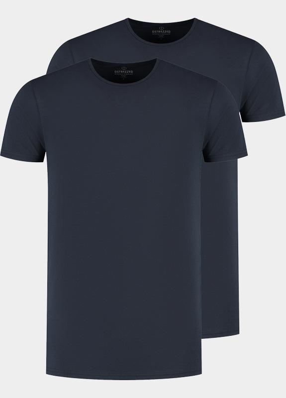 Dstrezzed T-shirt Blauw Bronson 2 Pack Round Neck Tee 707012/649