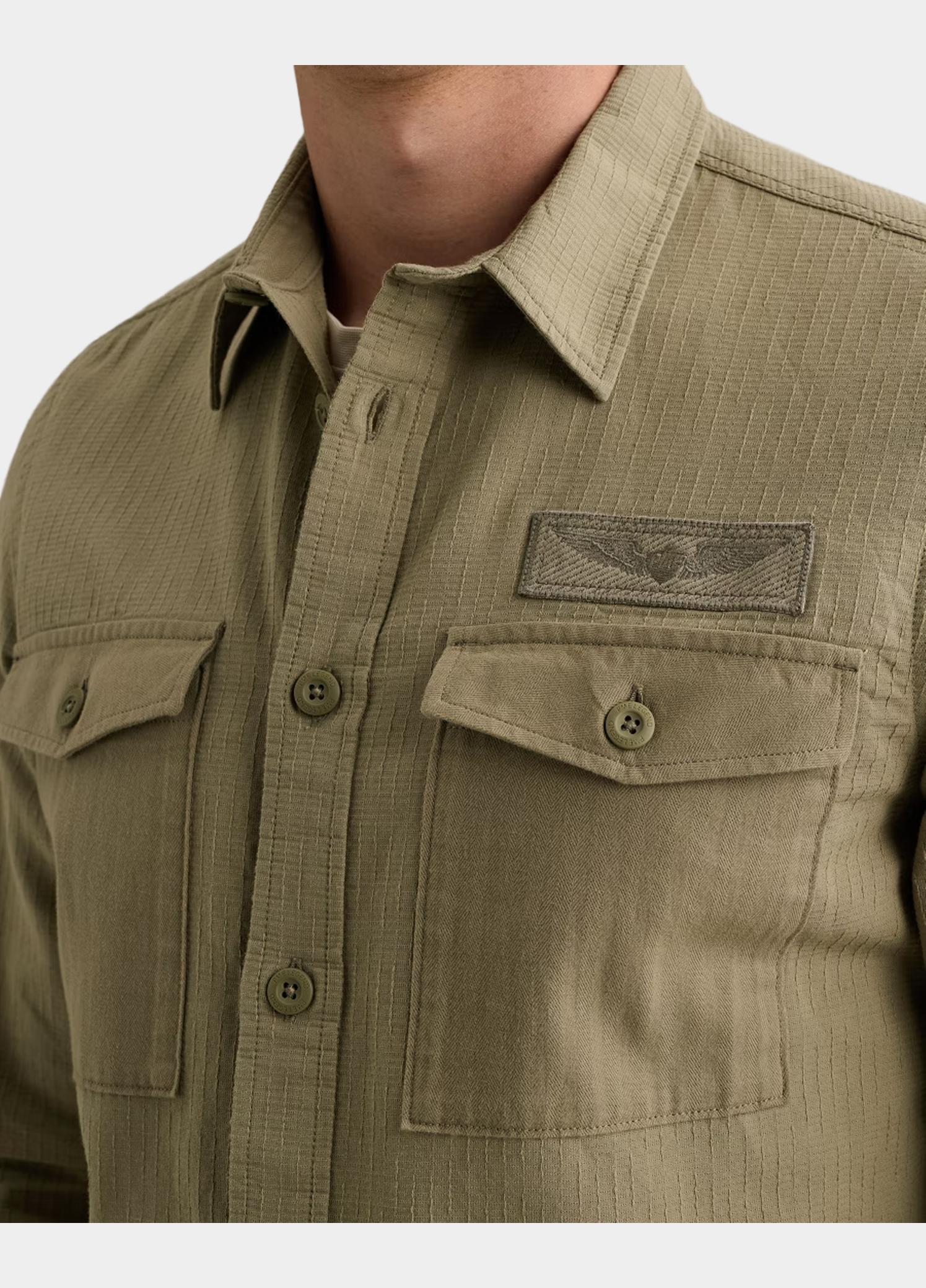 PME Legend Overhemd heren Groen Long sleeve shirt Quilt Popli PSI2608213/6485