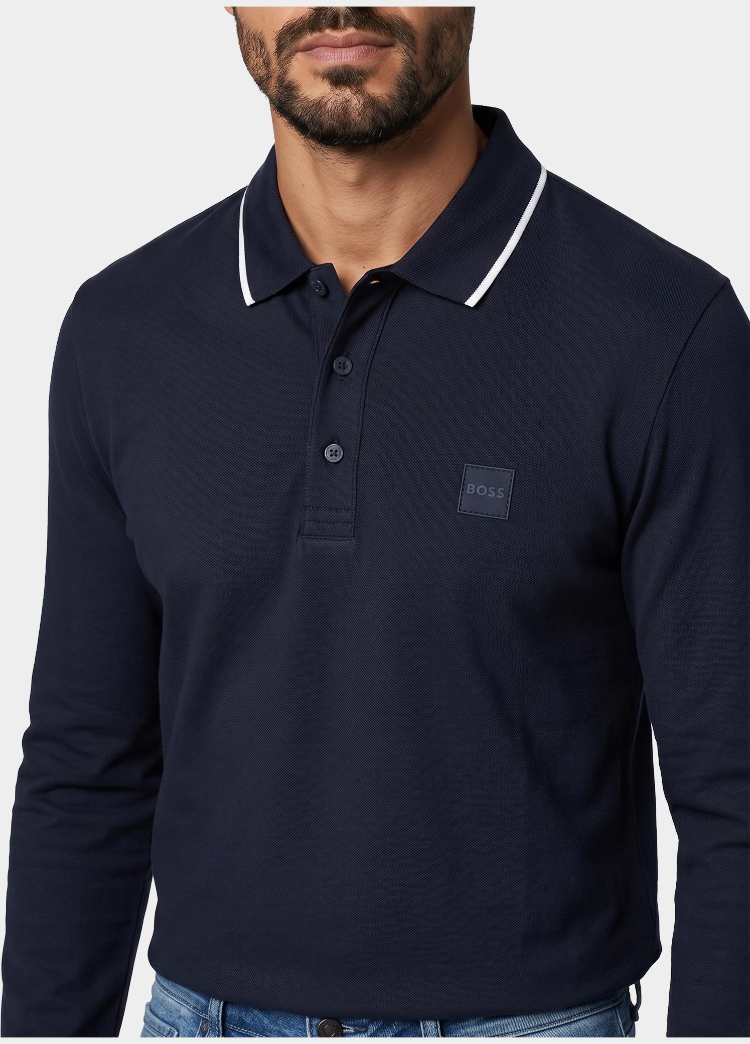 BOSS Orange Polo korte mouw Blauw PasserfordLong 10280967 01 50566186/404