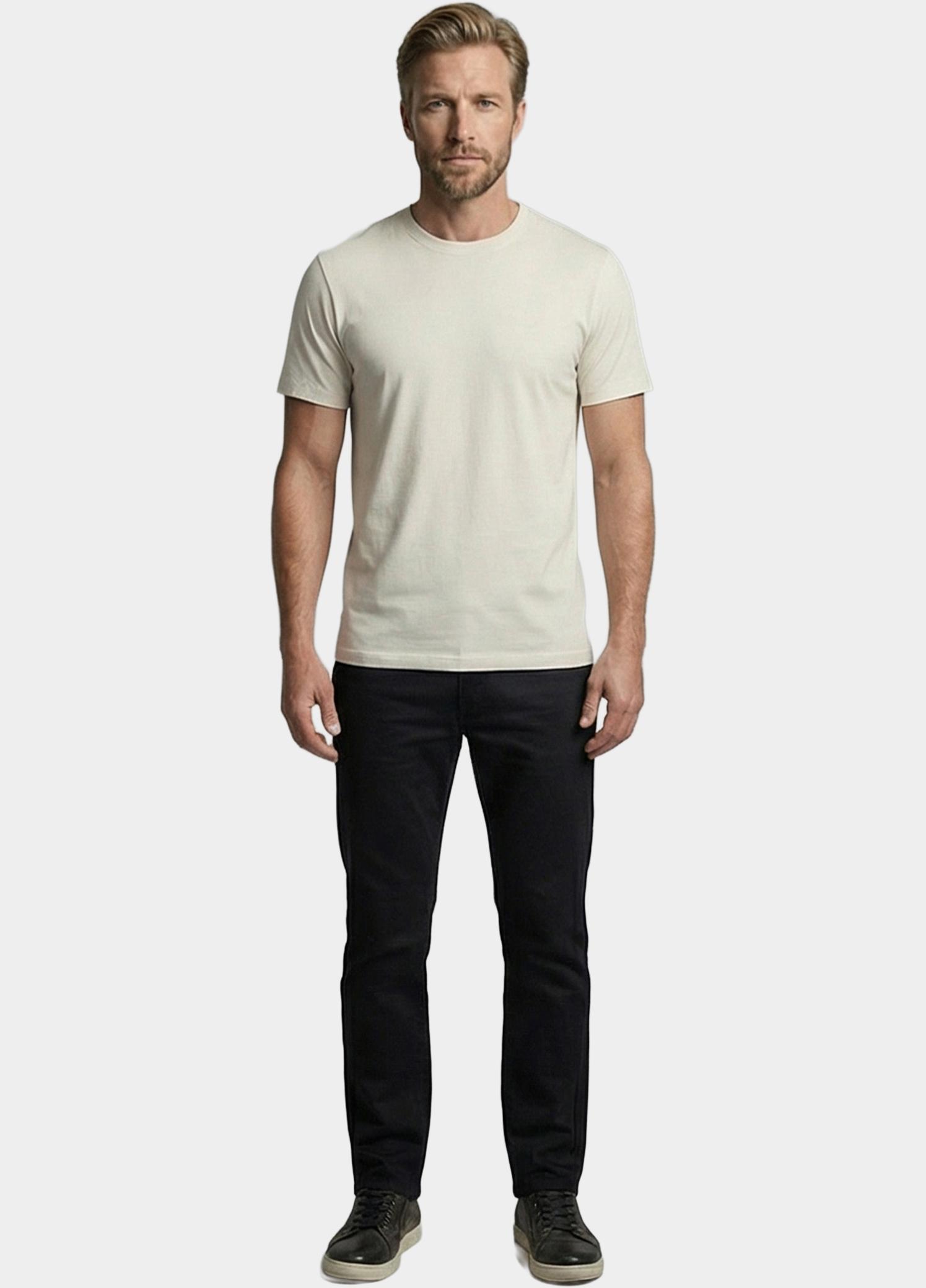 Giordano T-shirt heren Beige Luca T-shirt Liquid Cotton - 615078/11