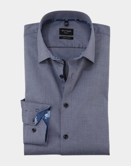 Olymp Business hemd lange mouw Blauw No. Six 254874/17
