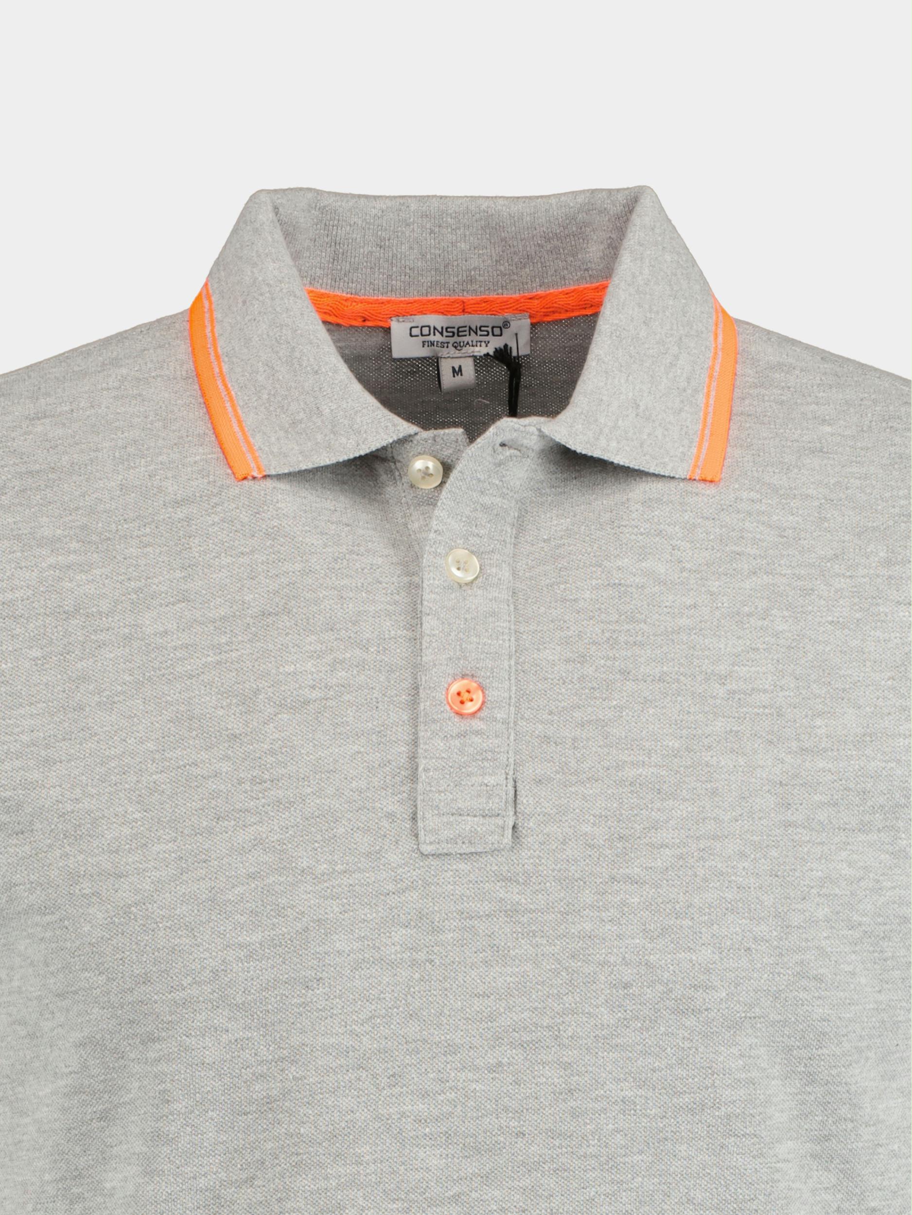 Consenso Polo korte mouw Grijs Polo korte mouw 5604422/139 grey melange