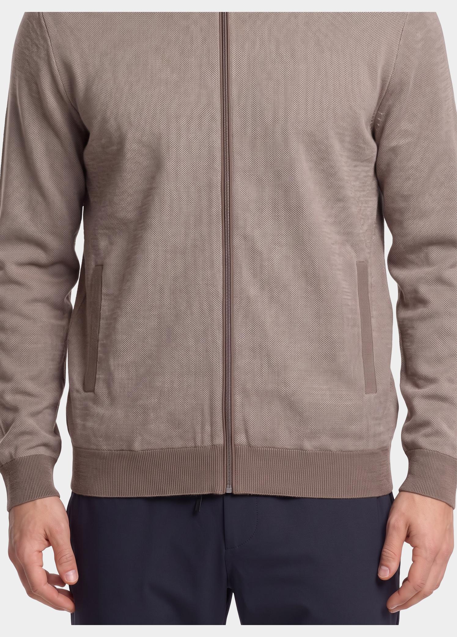 Baileys Vest heren Bruin Cardigan Zip  all-over in  2- 622180/875