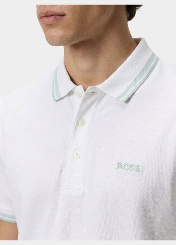 BOSS Green Polo heren Wit Paddy 10241663 01 50469055/114