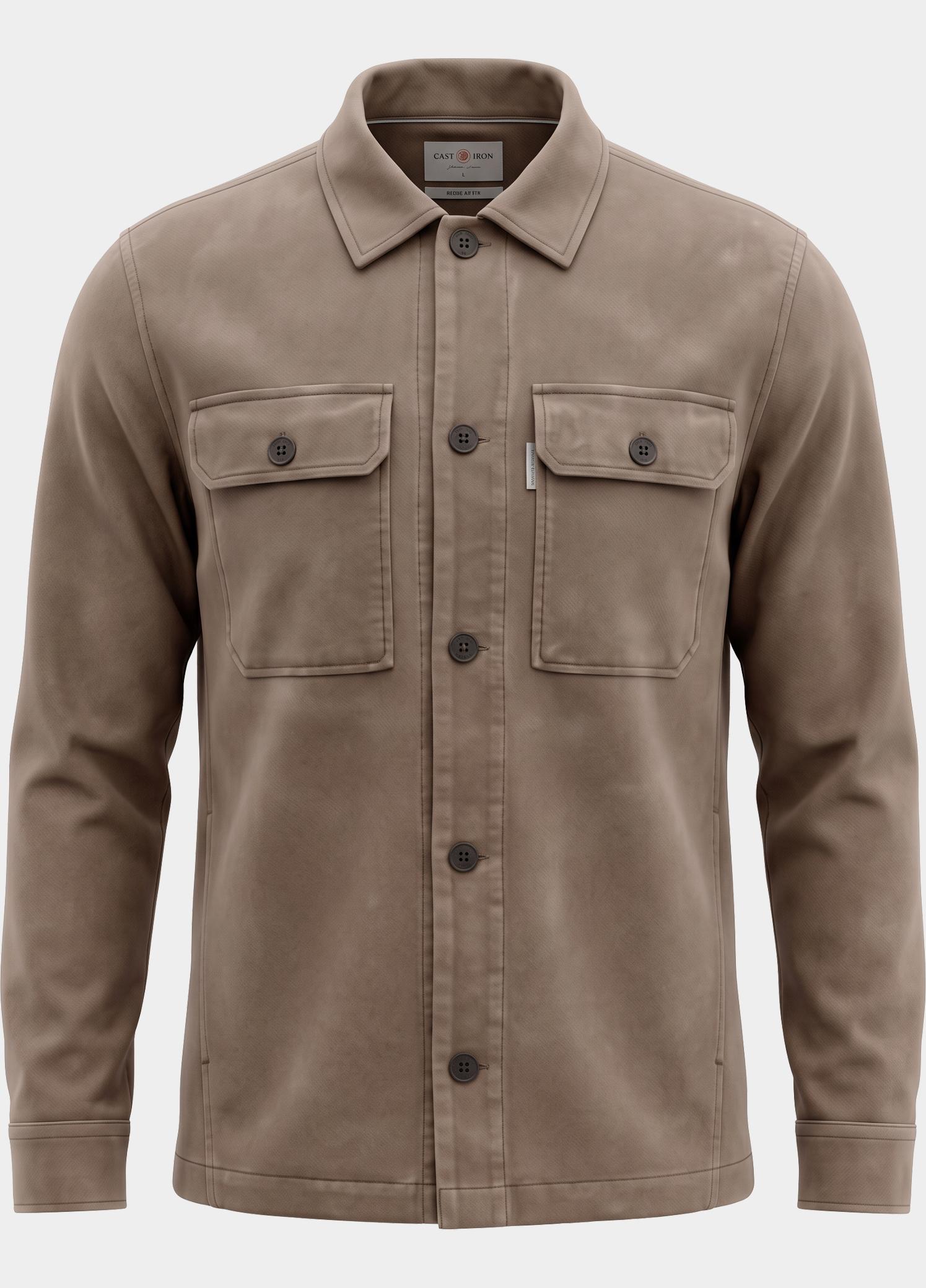Cast Iron Overhemd heren Bruin Long sleeve shirt Velvet garm CSI2609230/8026