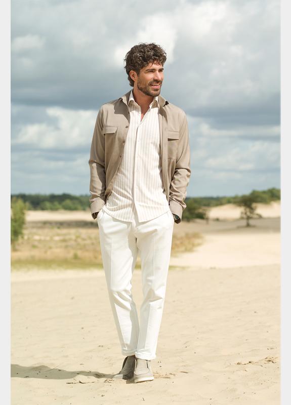 Ledub Business hemd lange mouw Bruin  0143465/620-000-000