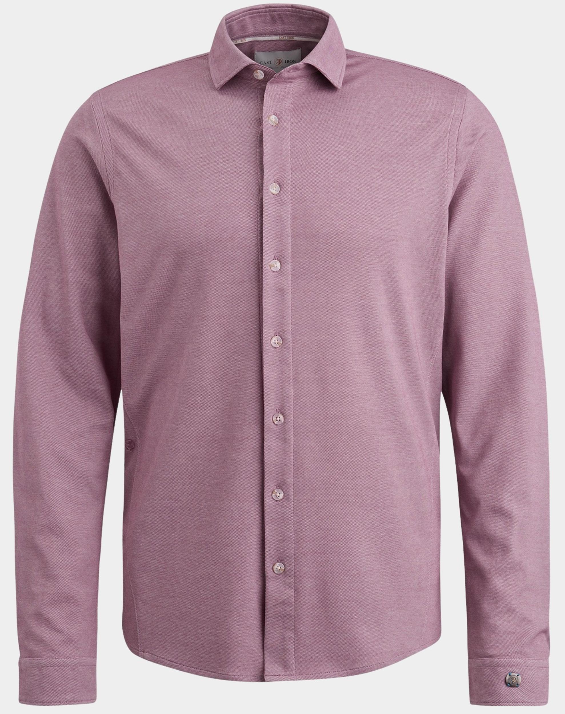 Cast Iron Casual hemd lange mouw Roze Long Sleeve Shirt CF Tec 2 to CSI2403231/4115