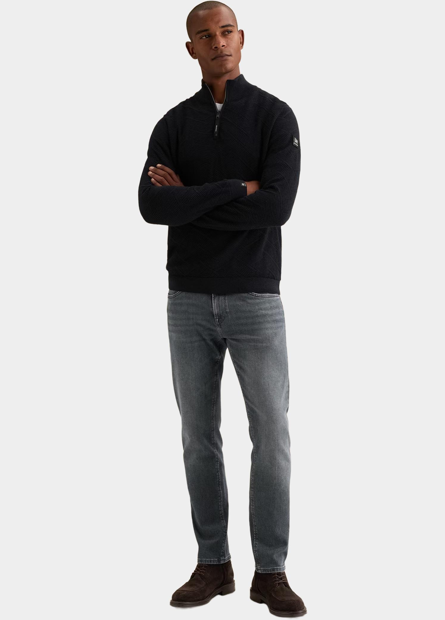 Vanguard Half Zip Blauw Half zip collar cotton moulin VKW2608302/5073