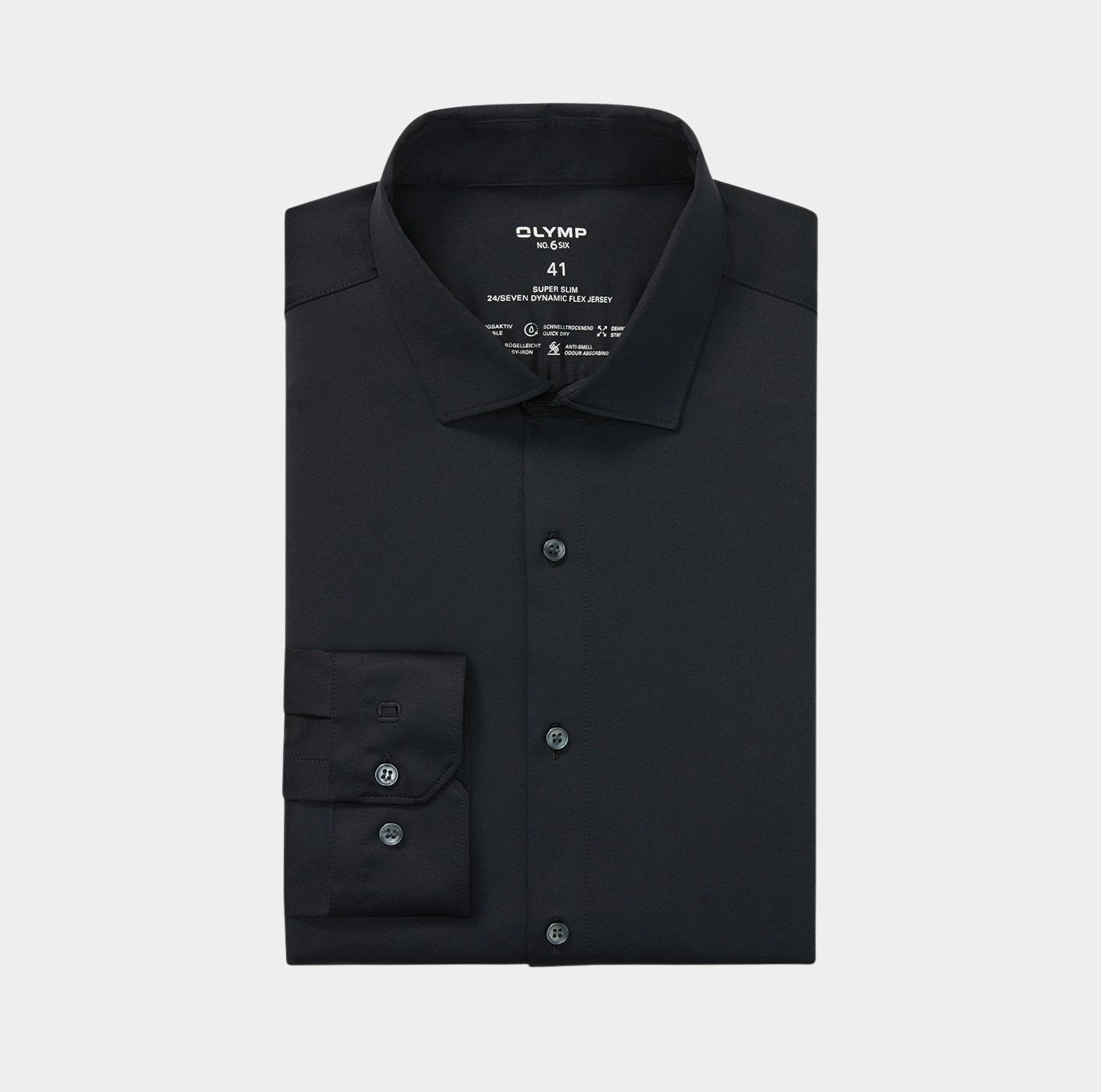 Olymp Business hemd lange mouw Zwart 24/7 No. Six 258484/68