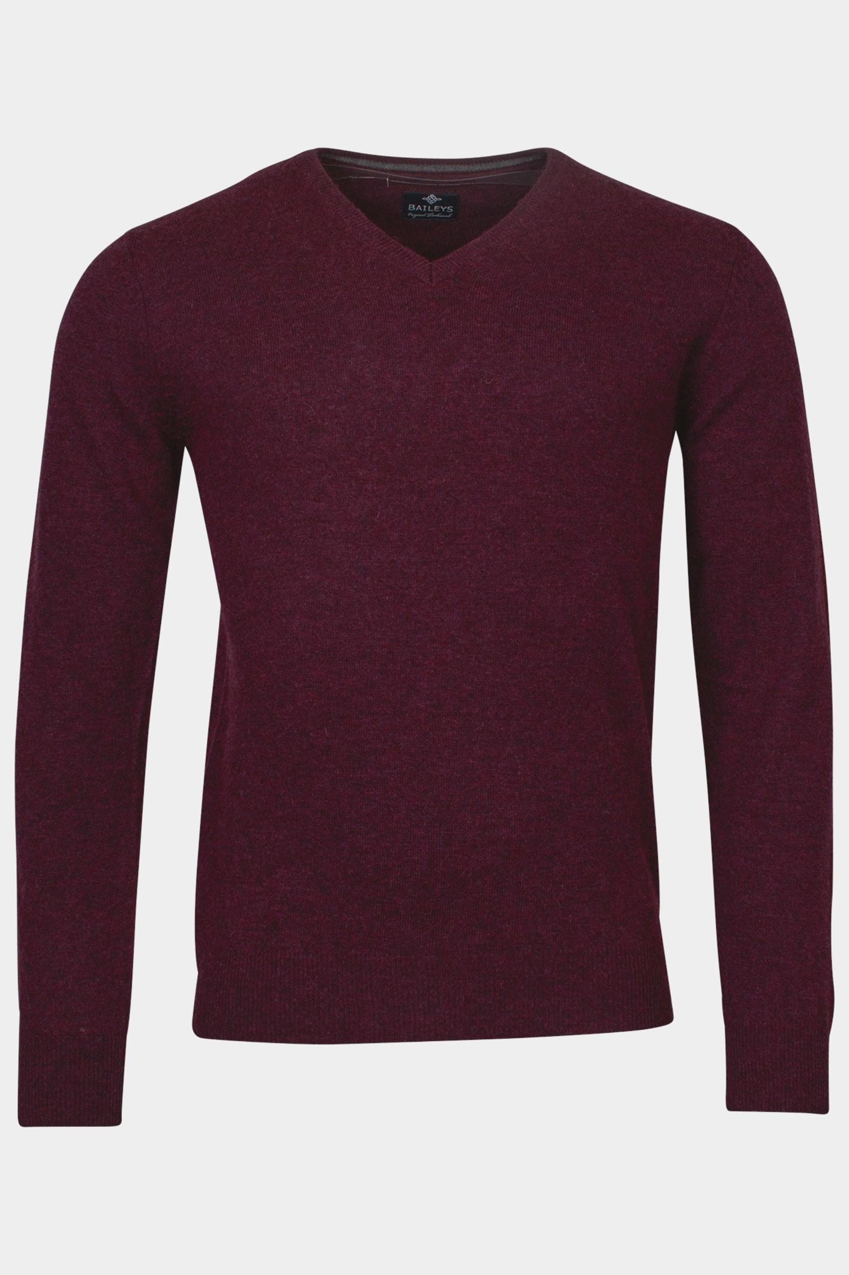 Baileys Pullover Paars 100% Lamswool melange 320071/395