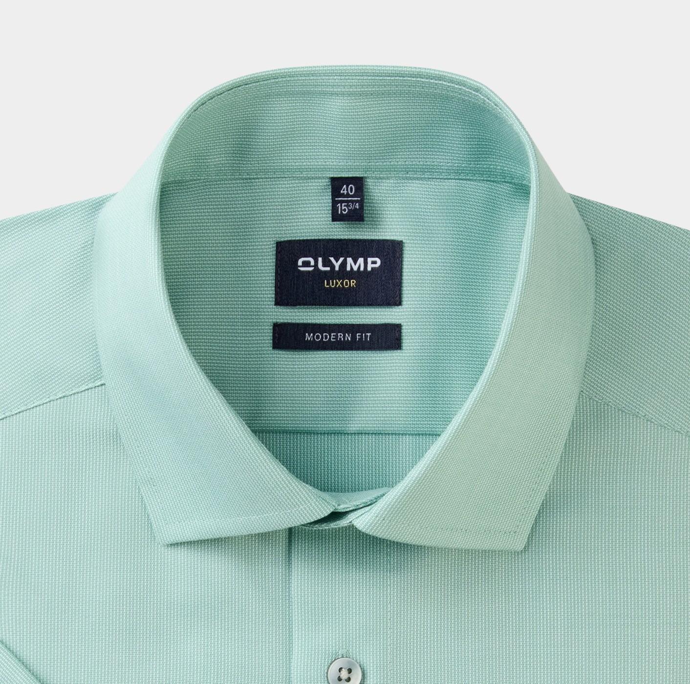 Olymp Business hemd korte mouw Groen Luxor 124172/45