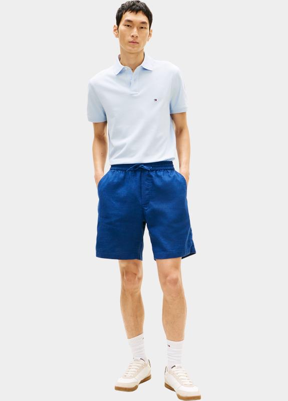 Tommy Hilfiger Korte Broek heren Blauw DOVER 8 PO SORONA LINEN 2/2 MW0MW44353/C3I