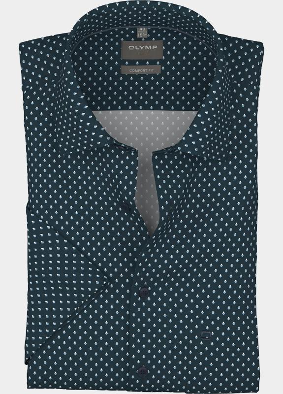 Olymp Zakelijk hemd korte mouw Blauw Luxor 103812/18