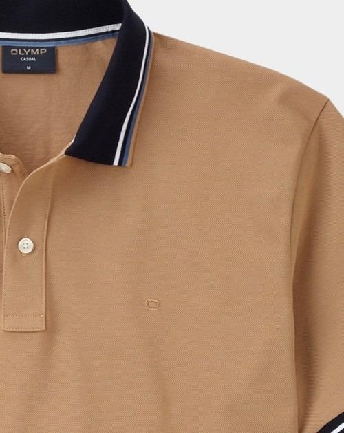 Olymp Polo korte mouw Bruin Polo PiquÃ© solid 541152/24