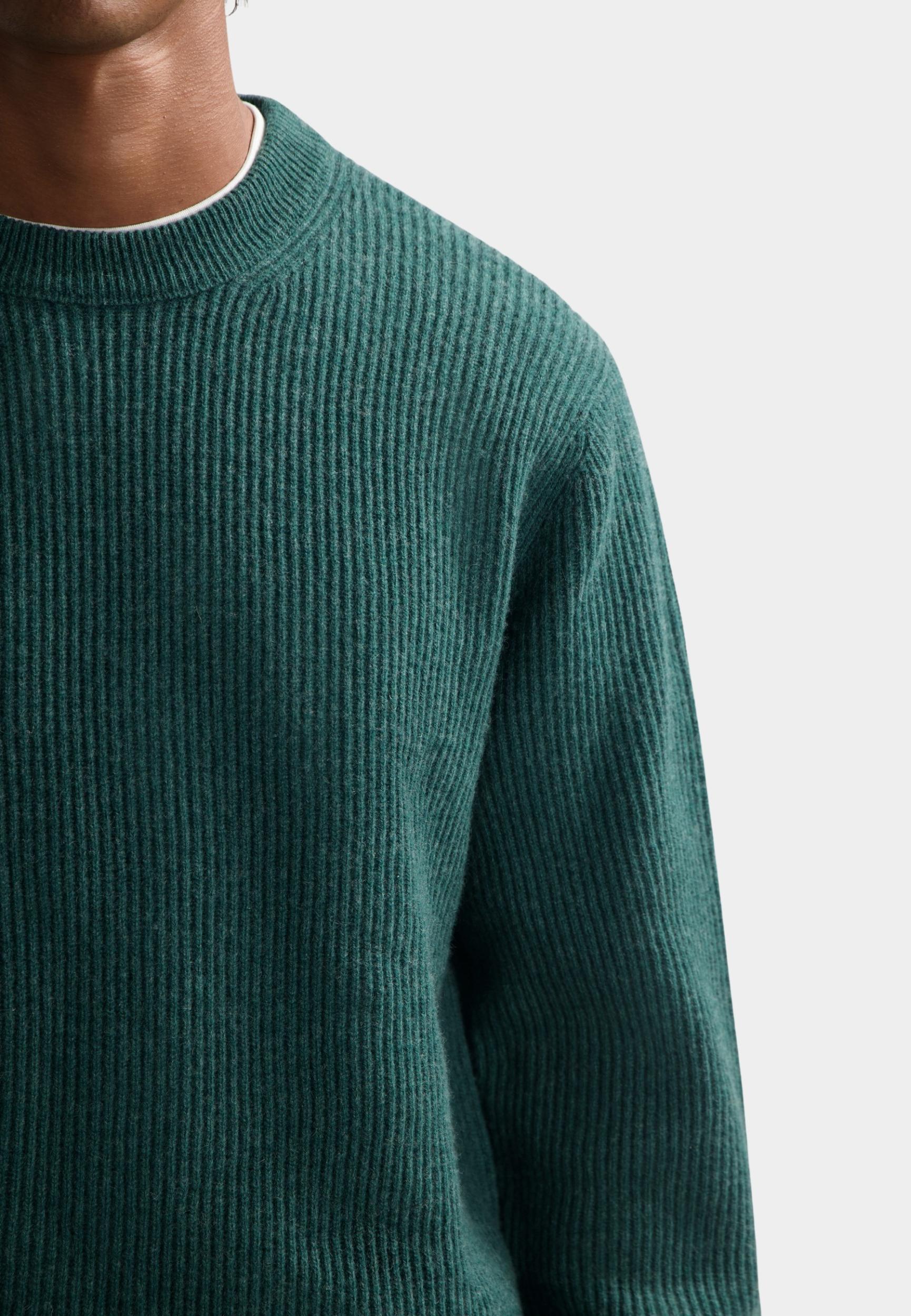 Dstrezzed Pullover Groen DS_Stef rib Crewneck 405951/563