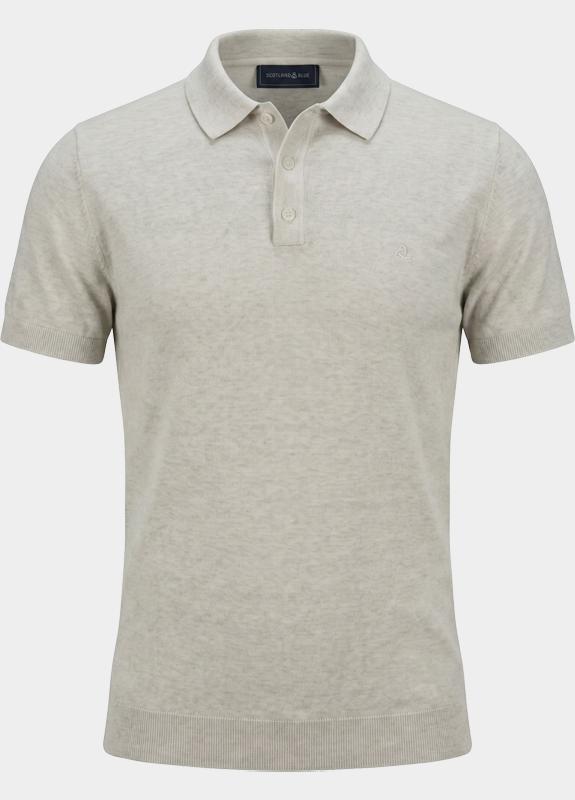 Scotland Blue Polo heren Grijs Pince Knitted Polo Ss SPE26106PI08SB/2501