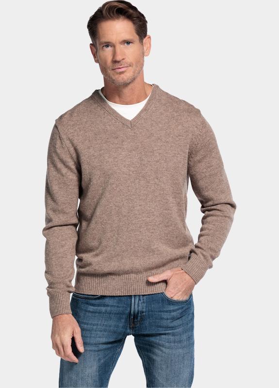 Baileys Pullover Bruin V-Neck Pullover  10gg, single 520091/865