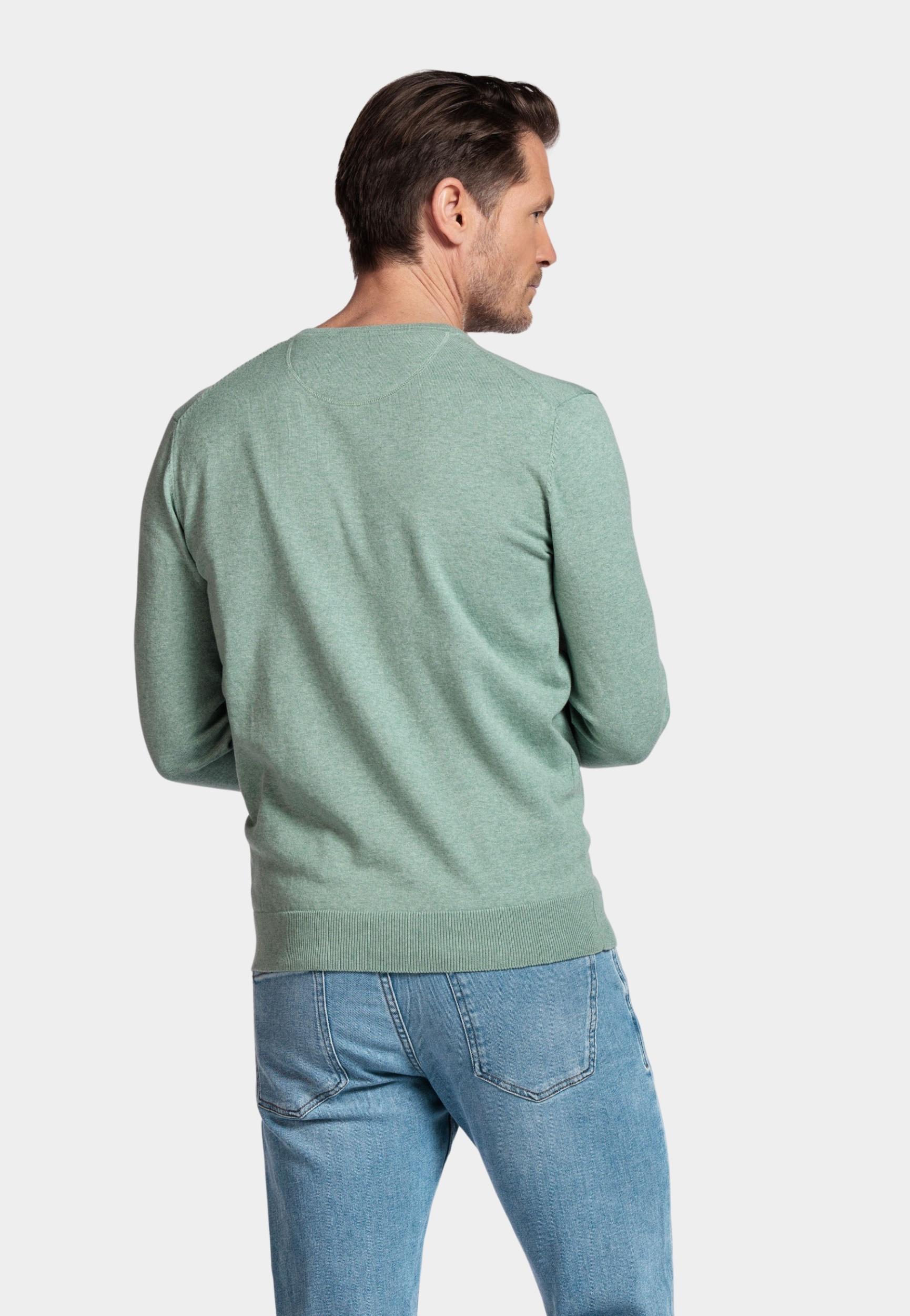 Baileys Pullover Groen V-Neck Pullover Pima Cotton 1 518100/725