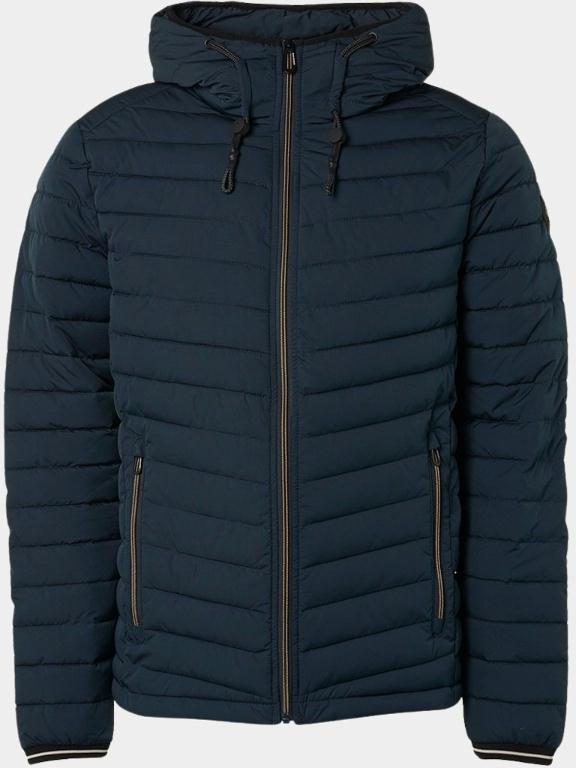 No Excess Winterjack Blauw Jacket Short Fit Hooded Padde 17630805SN/179