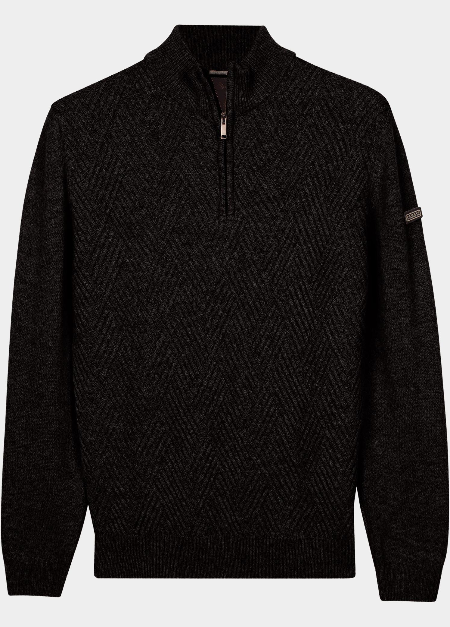 Baileys Half Zip Bruin Front Body Structure Knit 628406/895