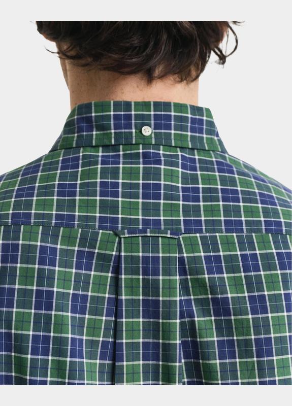 Gant Casual hemd lange mouw Groen Reg Classic Poplin Check 3250213/338