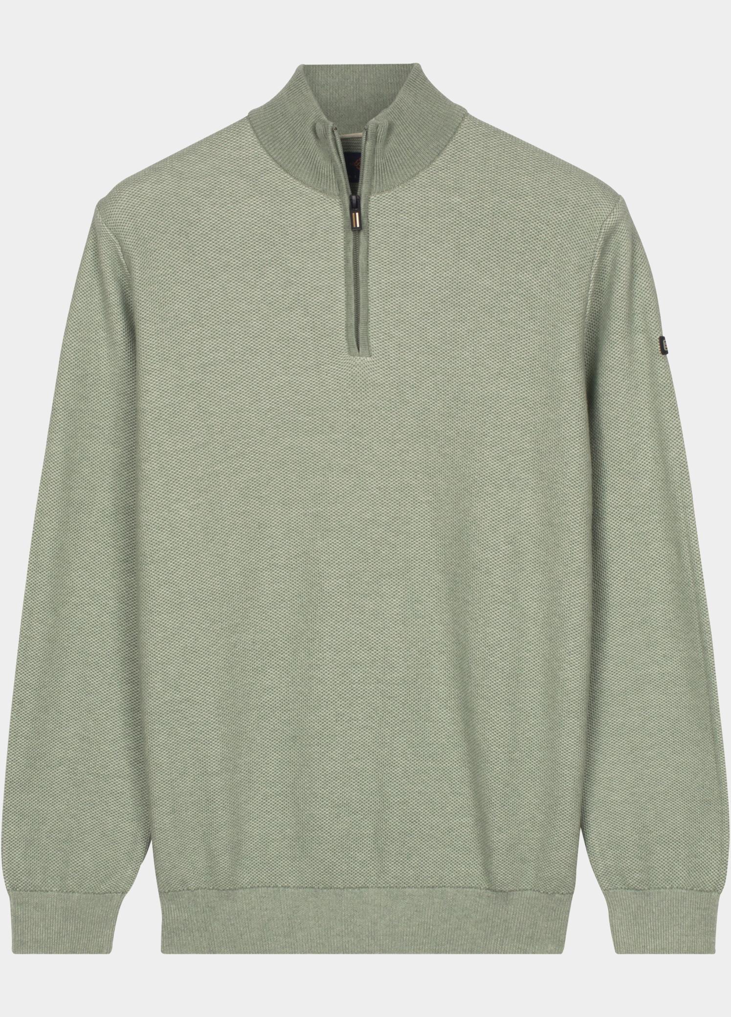 Baileys Half Zip Groen Pullover 1/2 zip  2-tone Jacq 618450/725