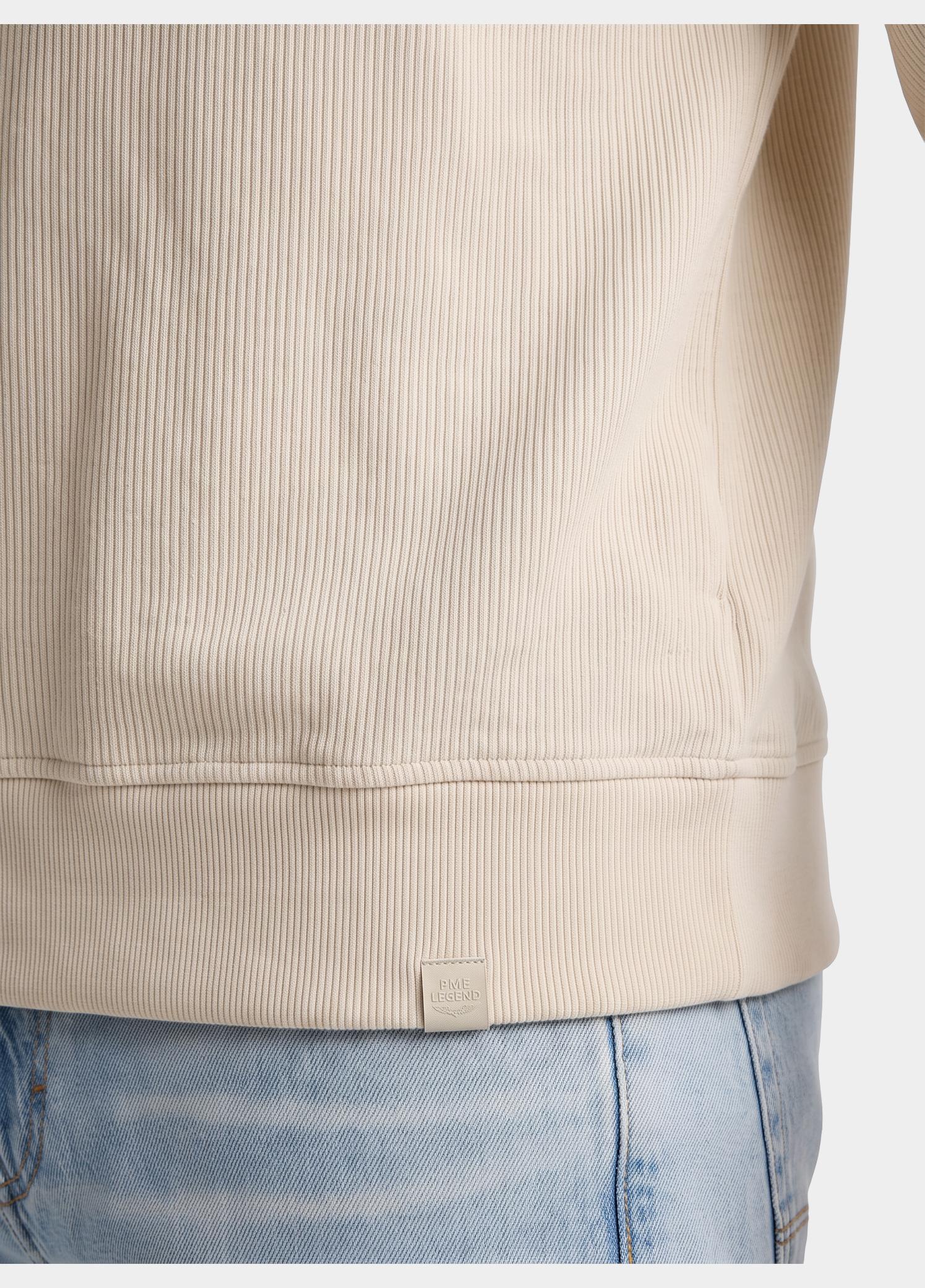 PME Legend half zip sweater heren Beige Half zip collar flat knit loo PSW2609457/7013