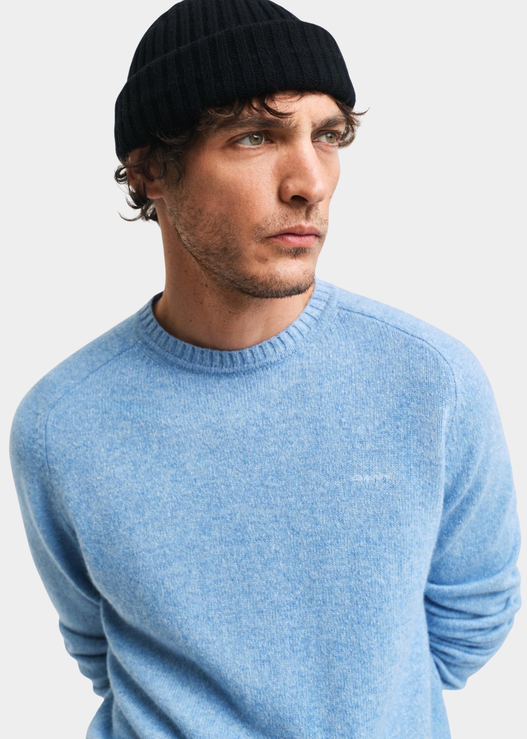 Gant Pullover Blauw Wool Blend C-Neck 8050226/427