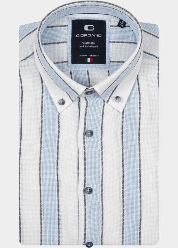 Giordano Overhemd heren Blauw Loretto Long Sleeve Button Do 617826/60