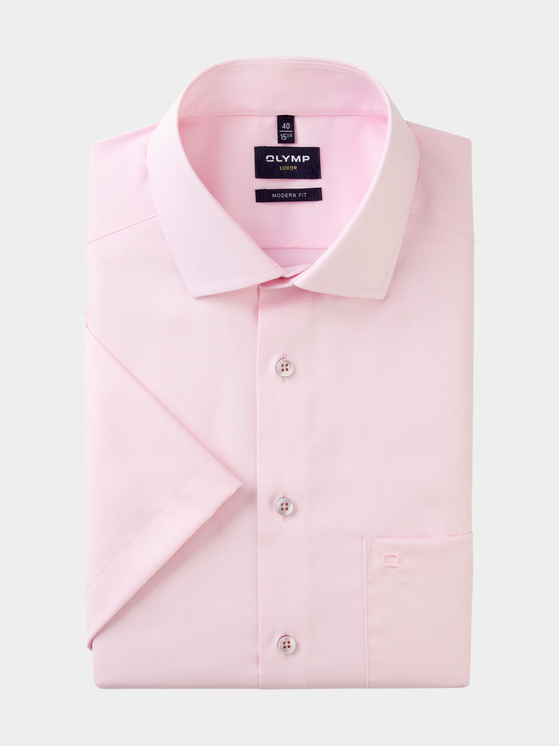 Olymp Business hemd korte mouw Roze Luxor 124172/30
