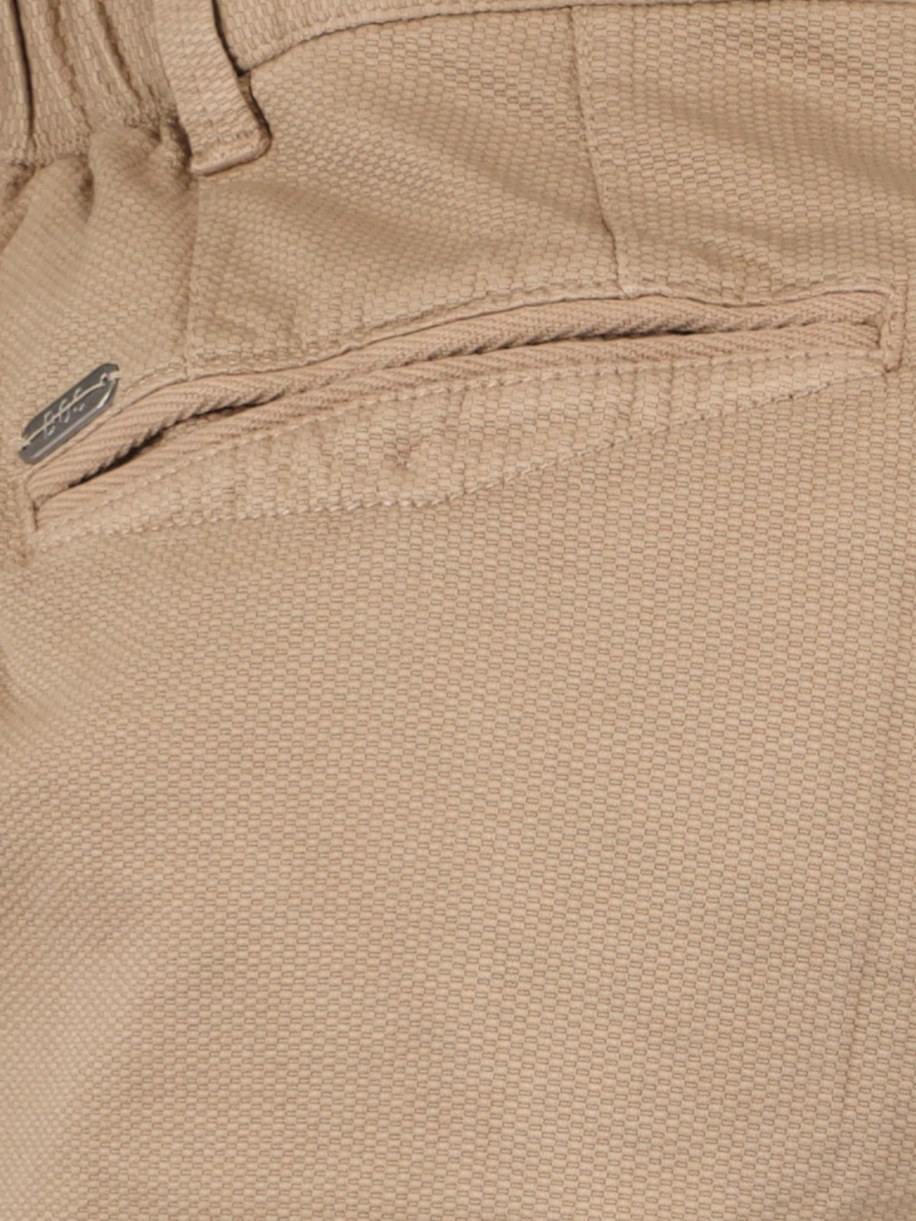 Bos Korte Broek Beige Ferdinand Structure Chino Sho 24109FE06BO/820 sand