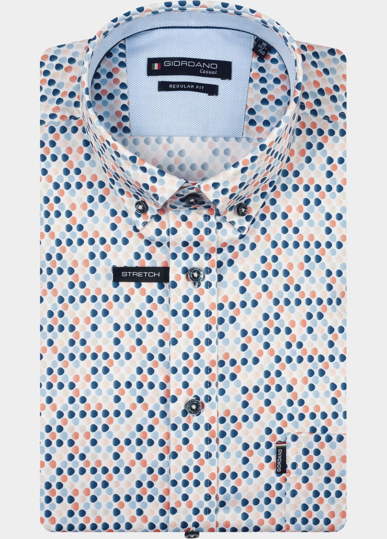 Giordano overhemd korte mouw heren Rood League Short Sleeve Button Do 616029/30