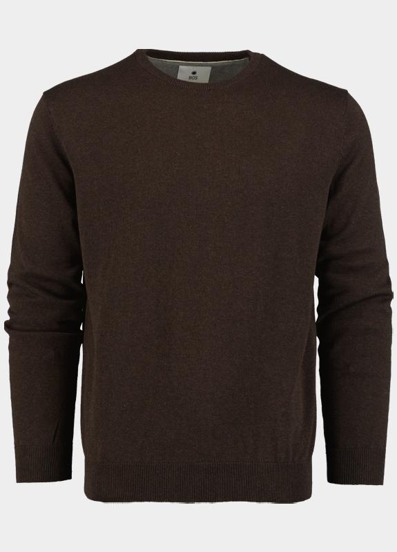 Bos Pullover Bruin Ronde hals 100% katoen 528200CCT-13/895
