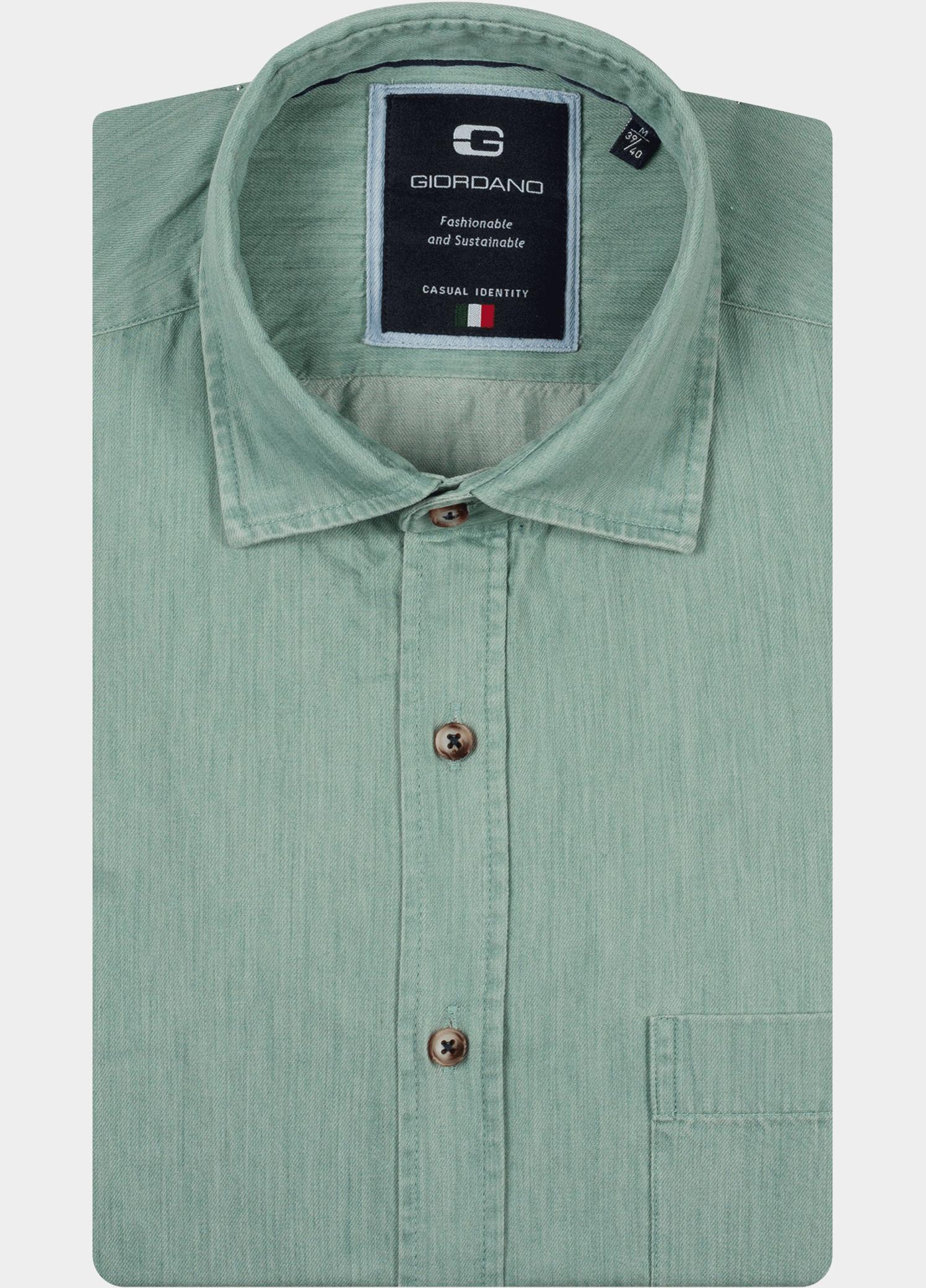 Giordano Overhemd heren Groen Verona long Sleeve Button Dow 617015/70