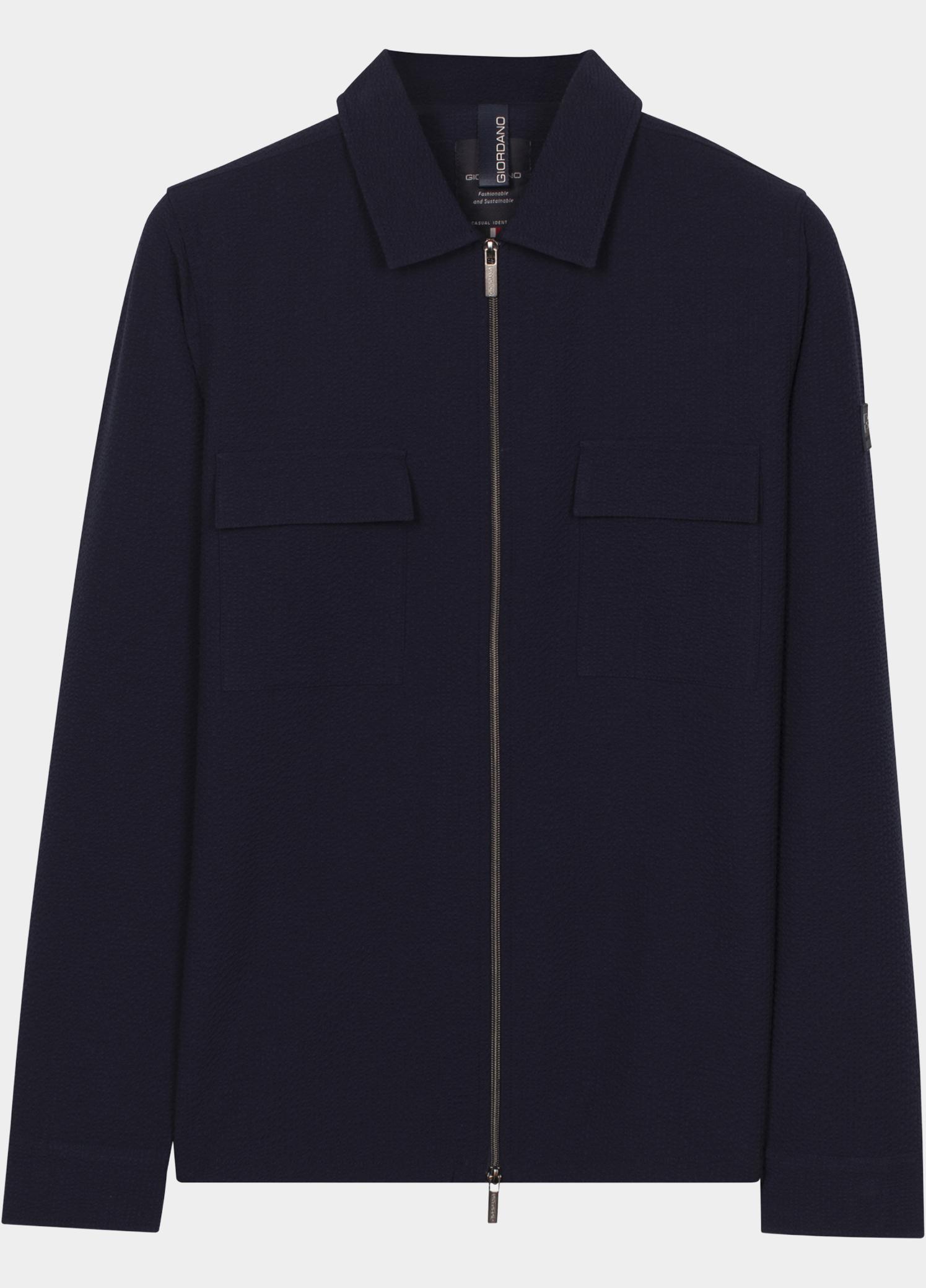 Giordano Overshirt Blauw Vercelli Full Zip Overshirt T 617505/60