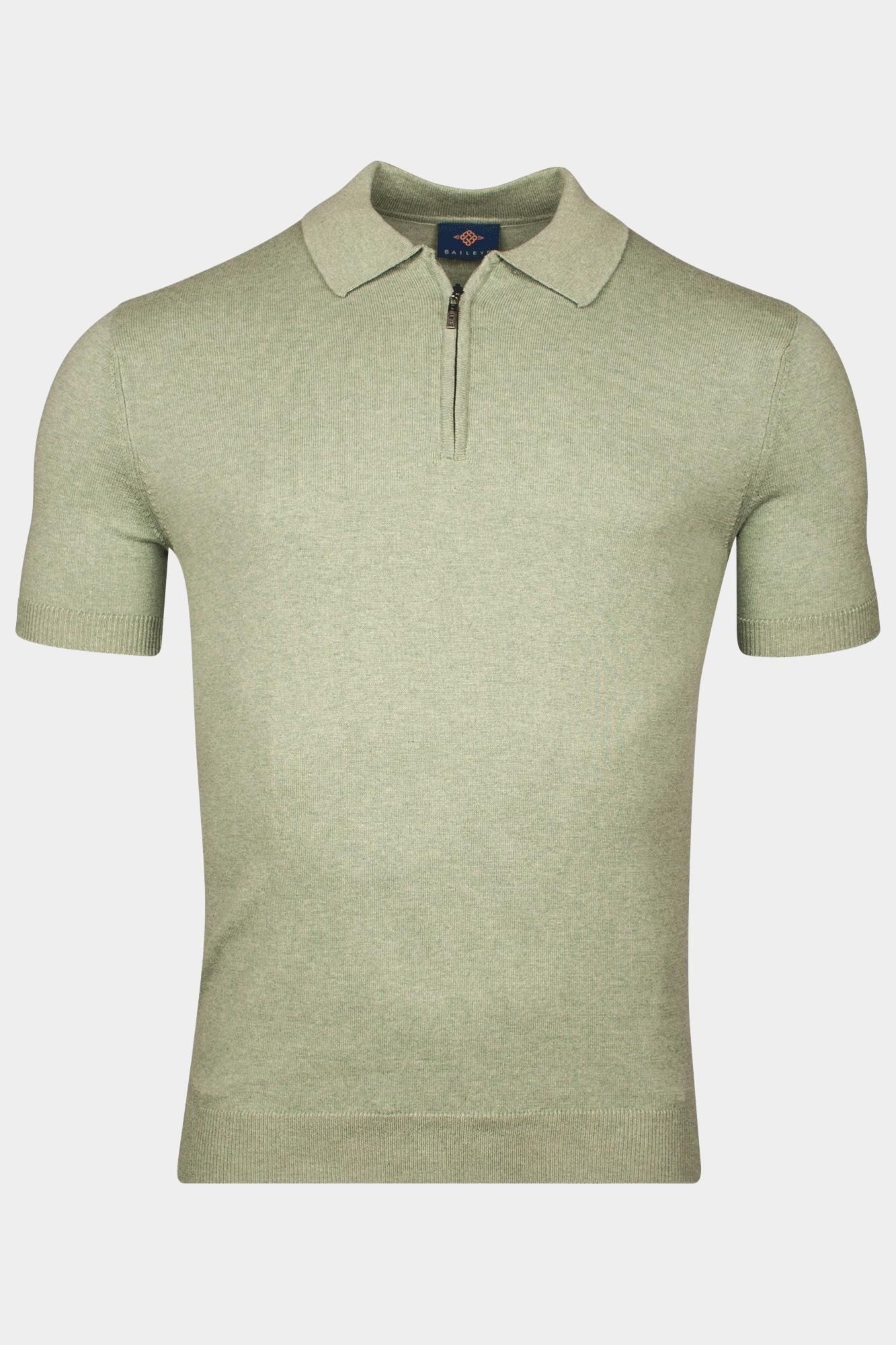 Baileys Polo korte mouw Groen Polo knitted pullover - Zip u 515789/725