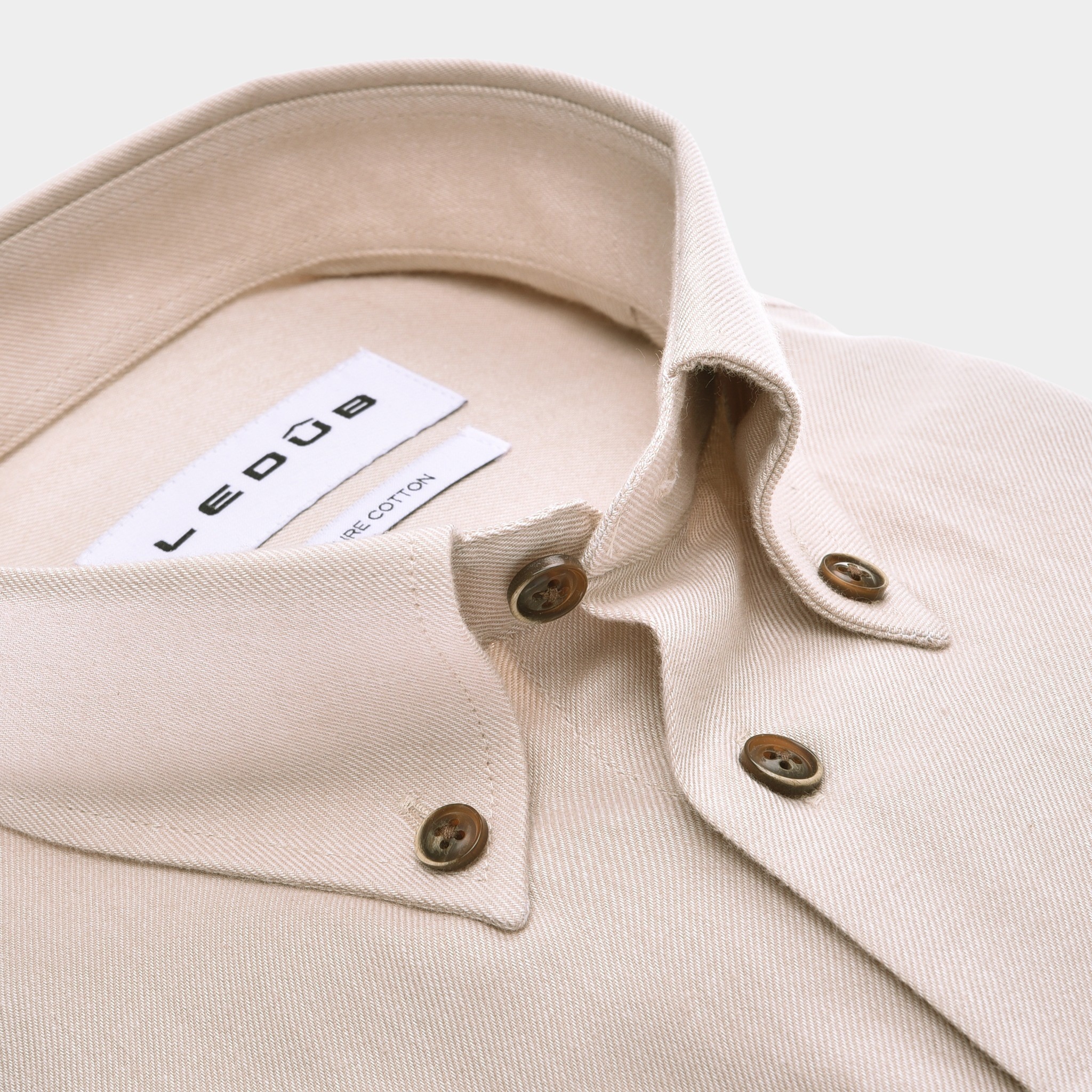 Ledub Business hemd lange mouw Bruin LE24207 MFN 5 0142746/620-000-000