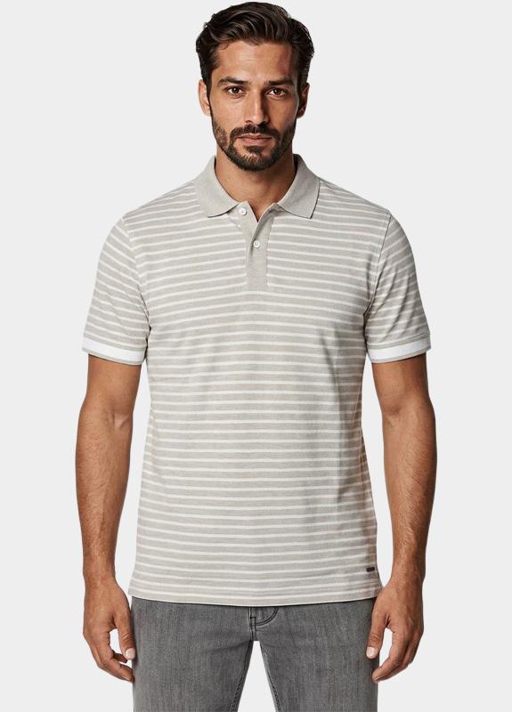 Scotland Blue Polo heren Grijs Otis Polo Stripe SPE26108OT10SB/2501