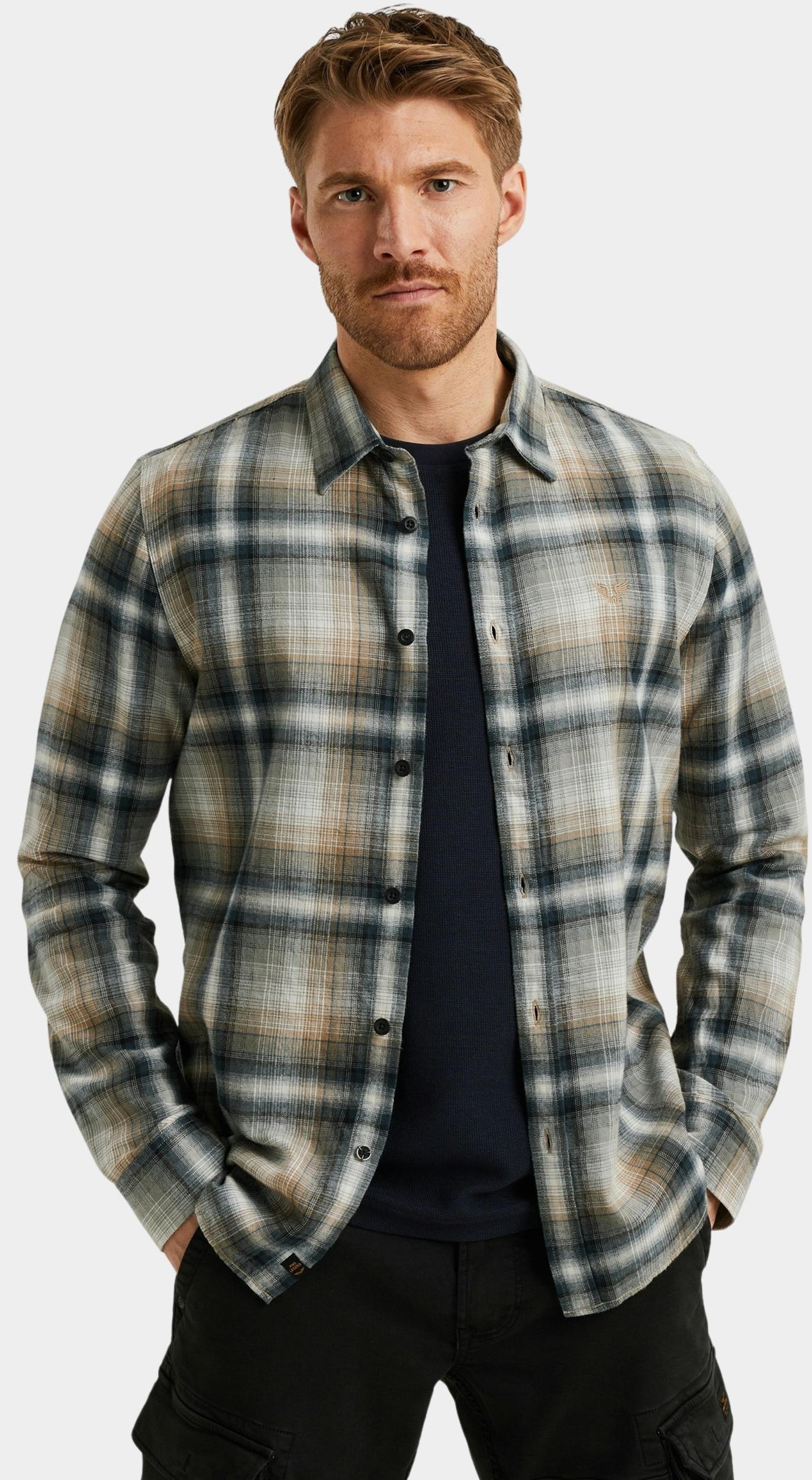 PME Legend Casual hemd lange mouw Blauw LONG SLEEVE SHIRT Twill Check PSI2508202/5125