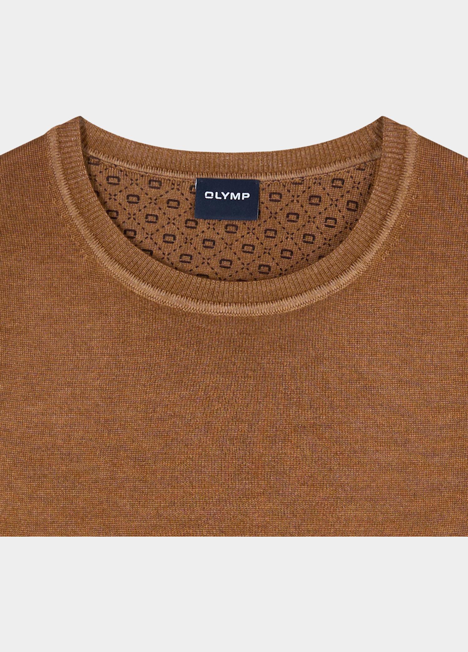 Olymp Pullover heren Oranje Rundhals Strick 534065/25
