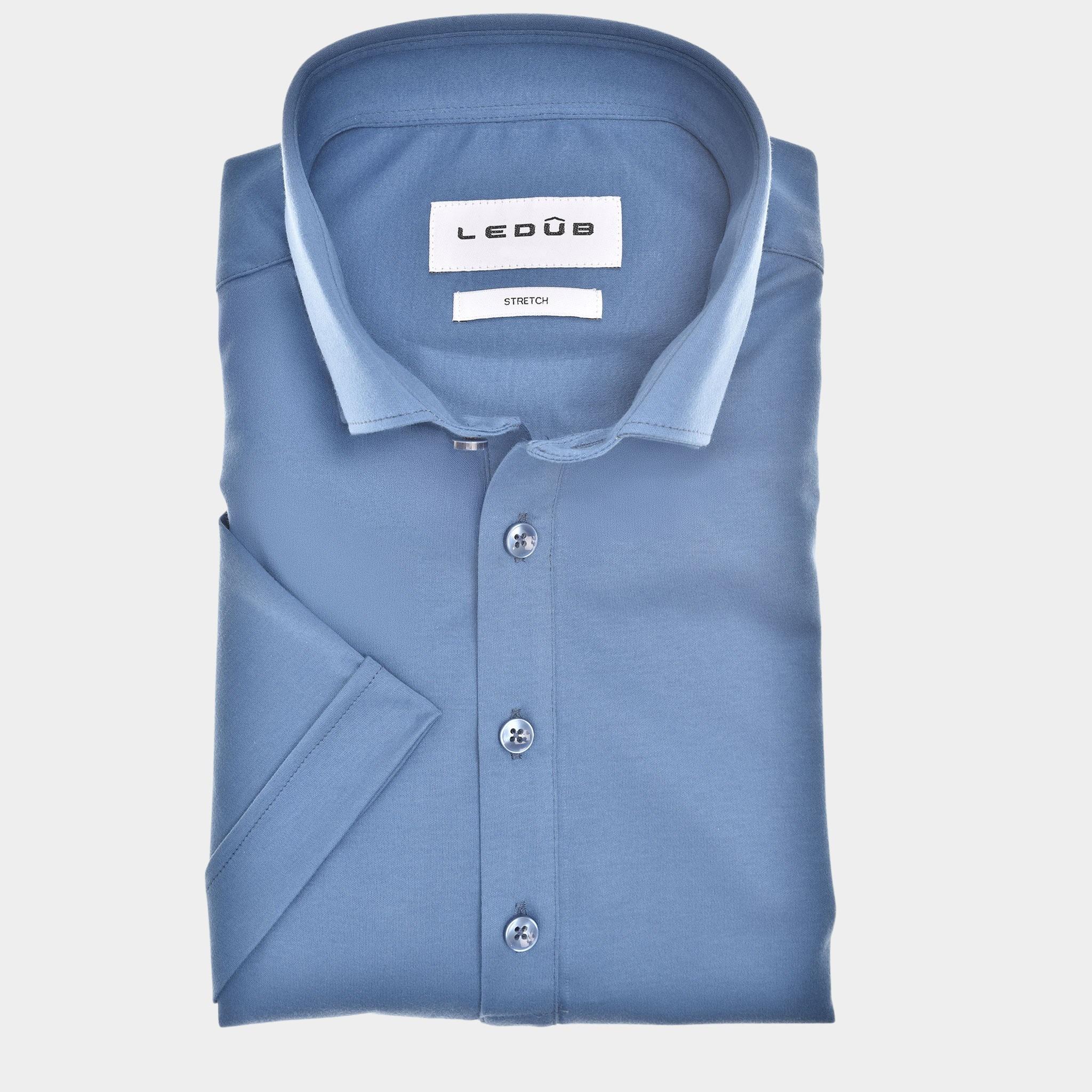 Ledub Business hemd korte mouw Grijs  0142966/155-000-000