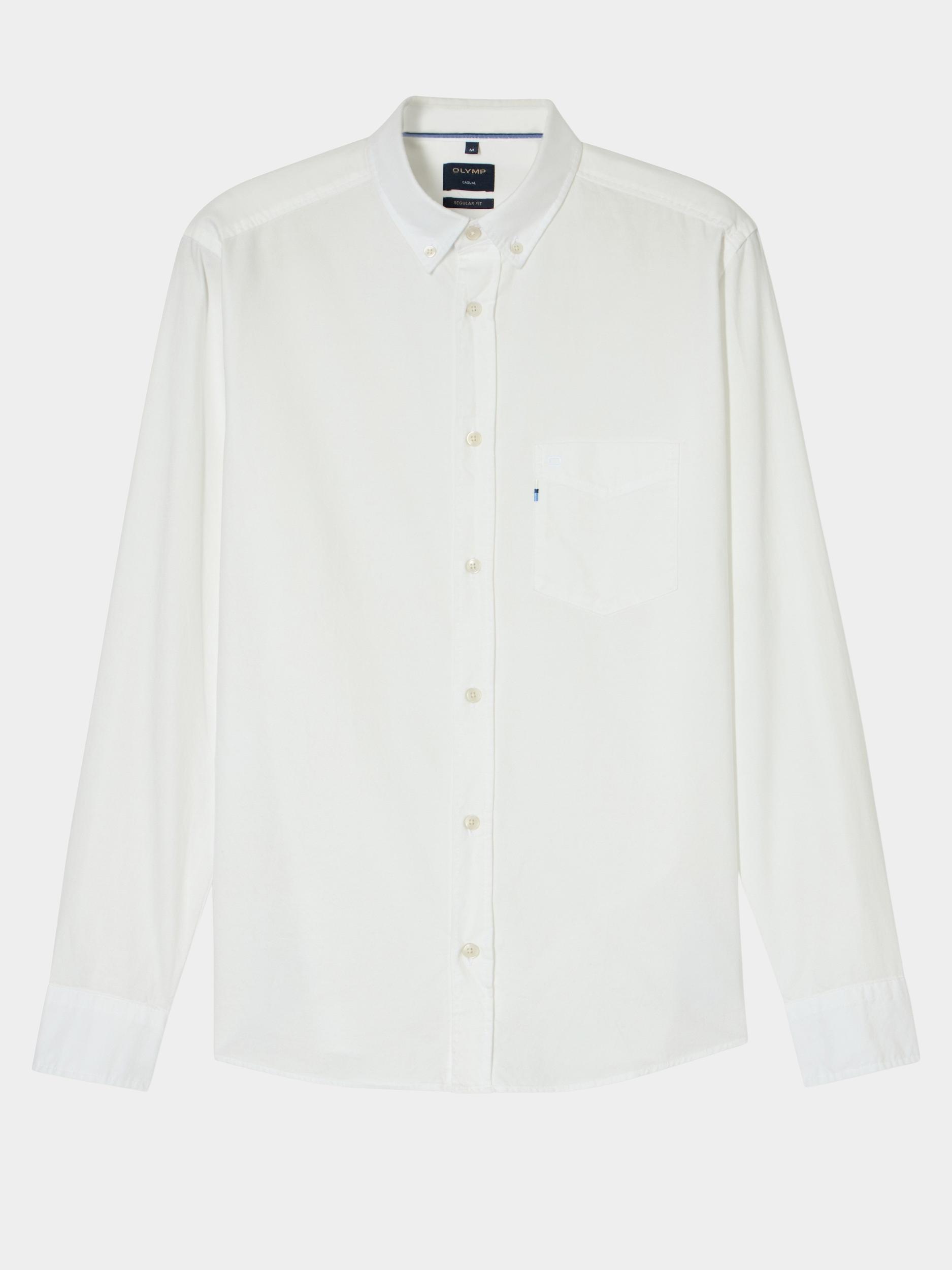 Olymp Casual hemd lange mouw Wit Casual 406474/00