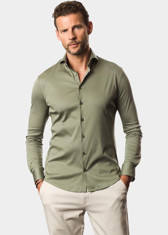 Ledub Business hemd lange mouw Groen  0143305/535-000-000